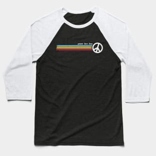 Peace Love Bass Baseball T-Shirt